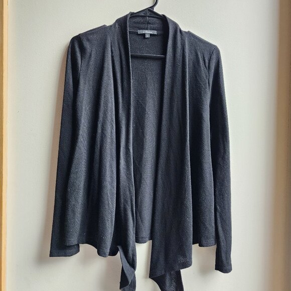 Ambiance Black Angled Open Cardigan Size Large - Picture 7 of 16